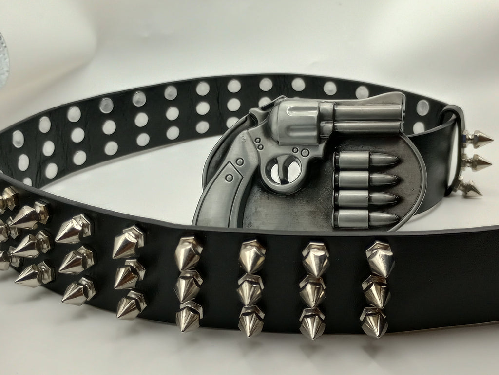 Gun Bullet Tree Spiked Belt