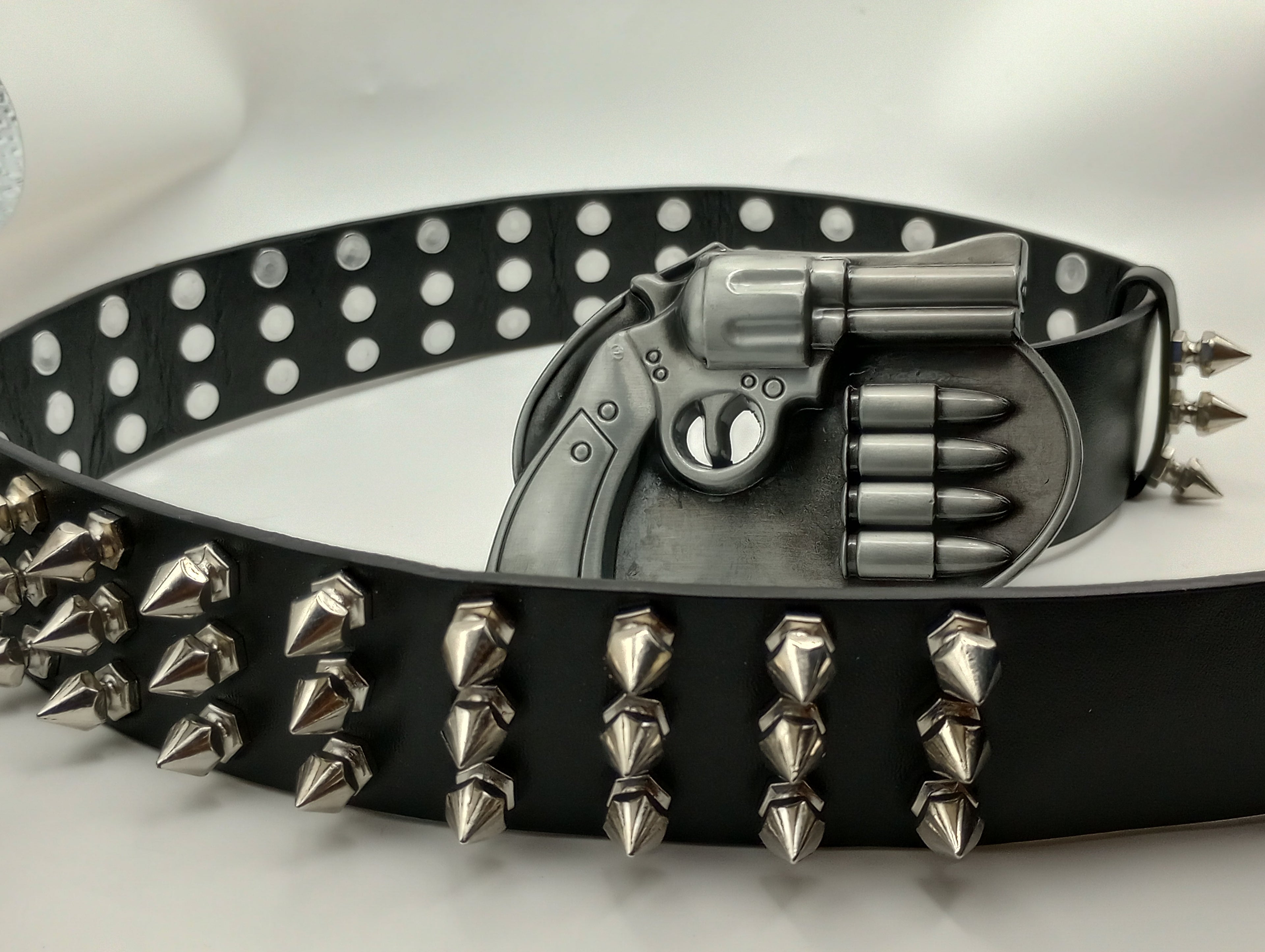 Gun Bullet Tree Spiked Belt