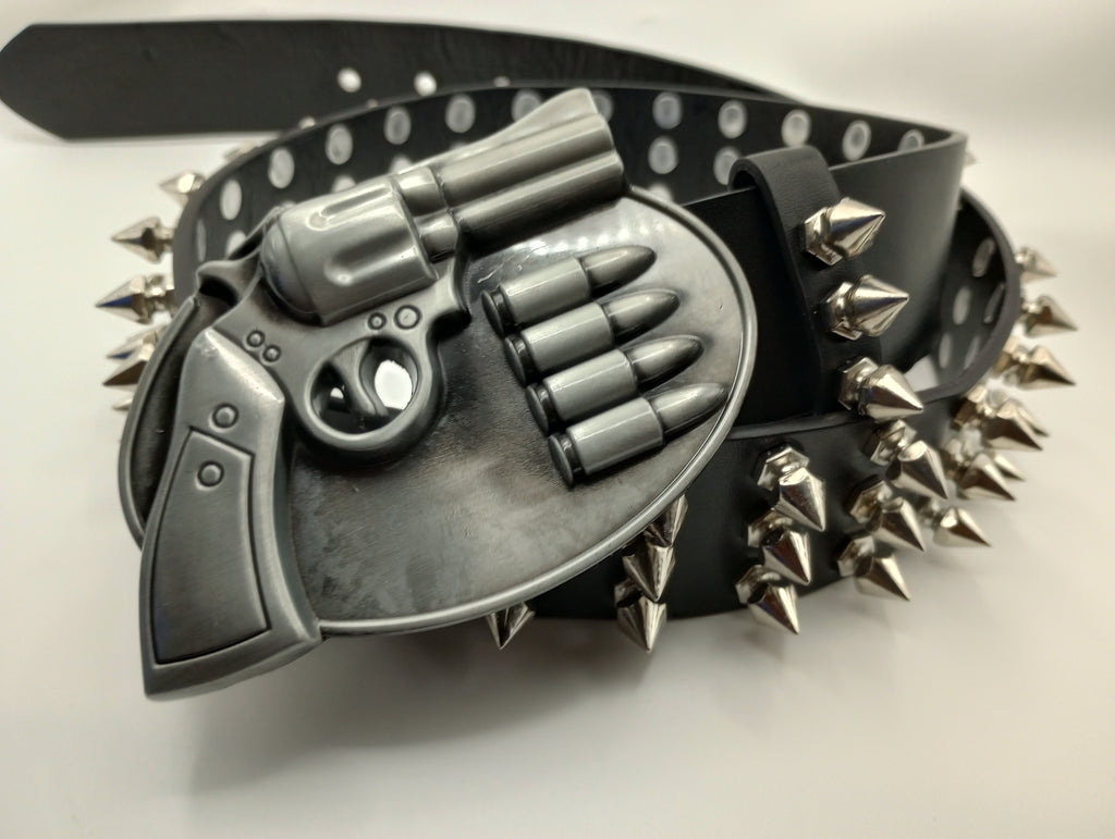 Gun Bullet Tree Spiked Belt