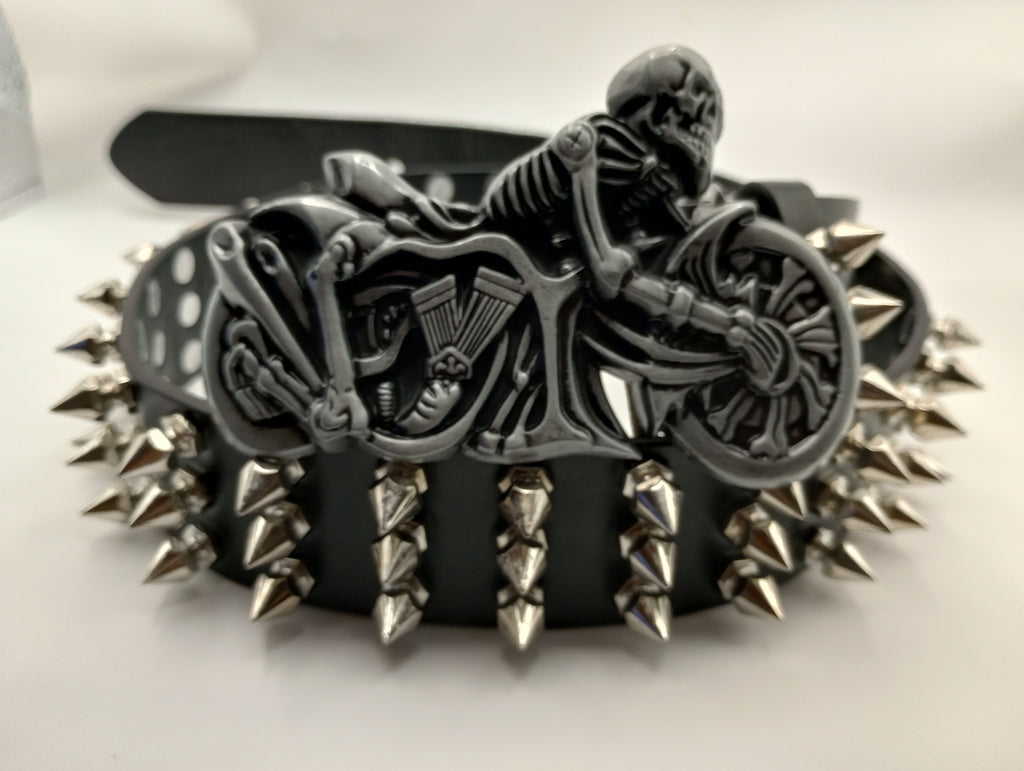 Skeleton Rider Spiked Belt