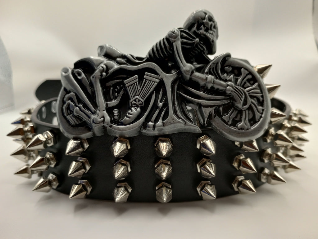 Skeleton Rider Spiked Belt