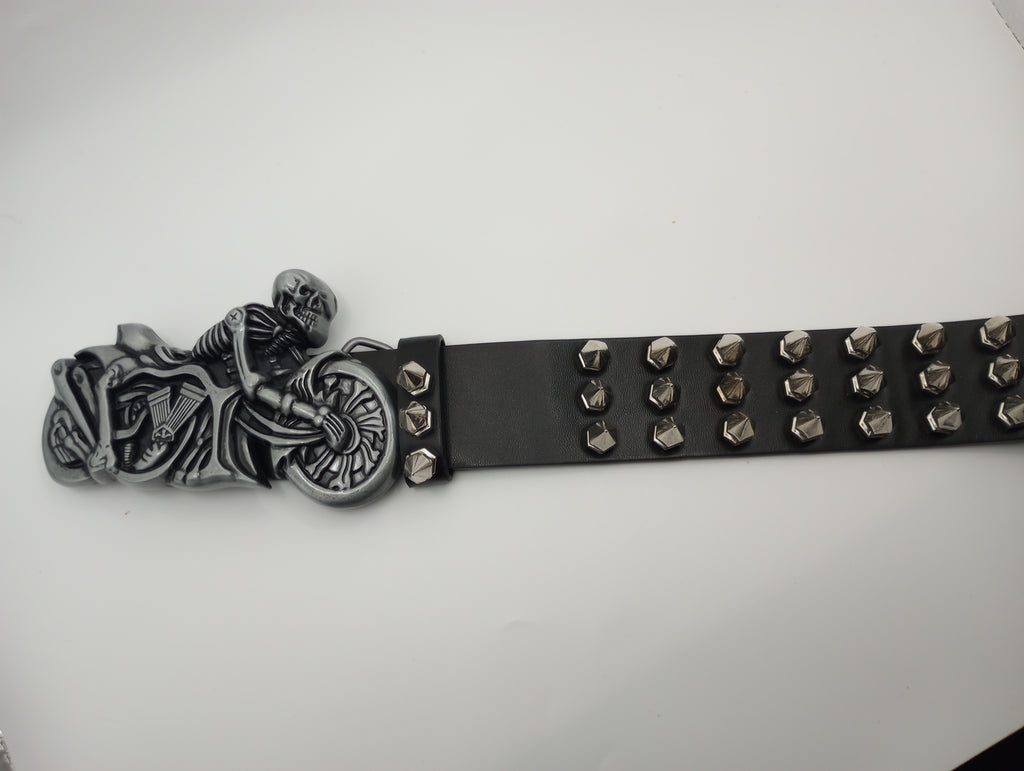 Skeleton Rider Spiked Belt