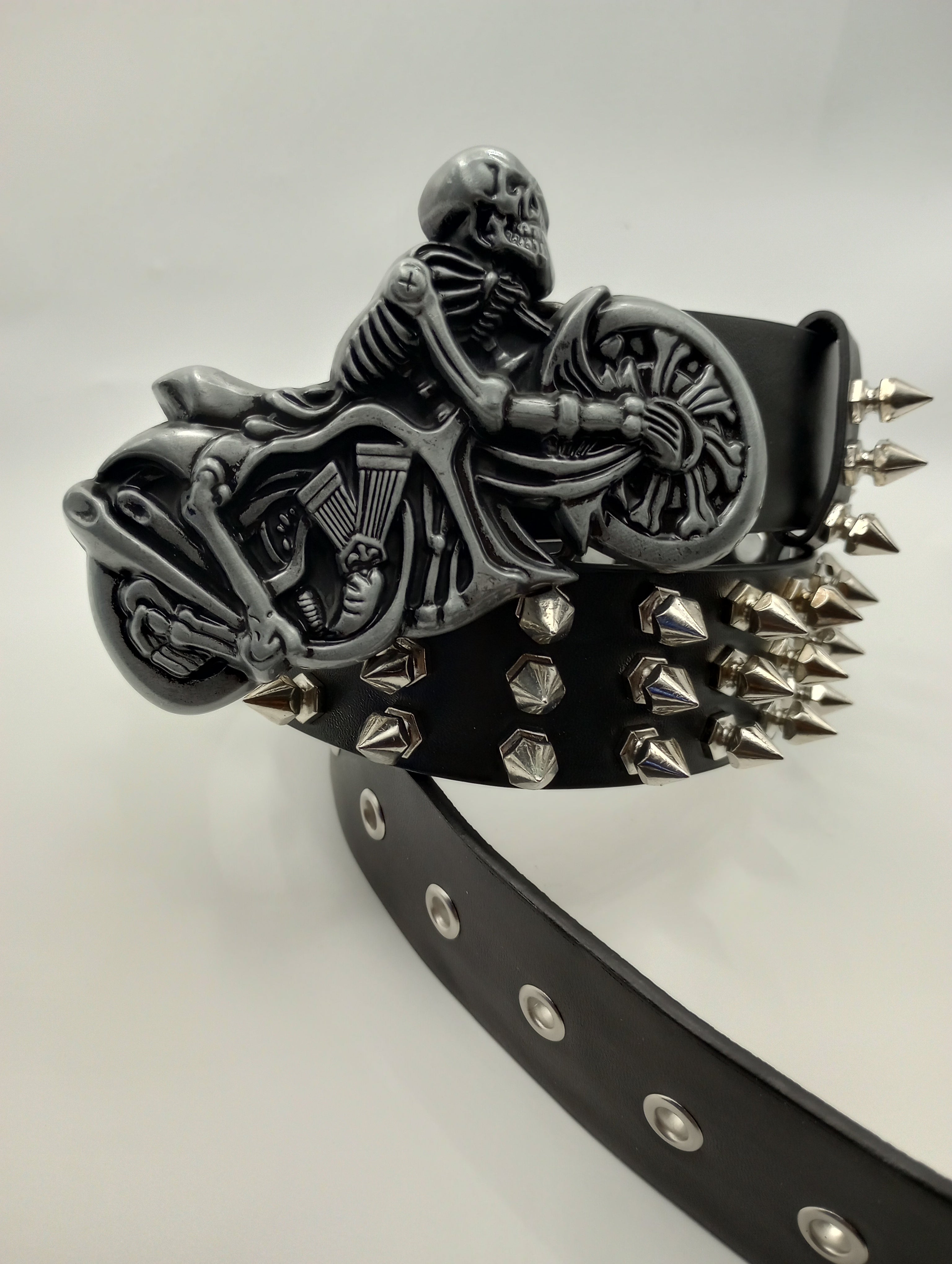 Skeleton Rider Spiked Belt