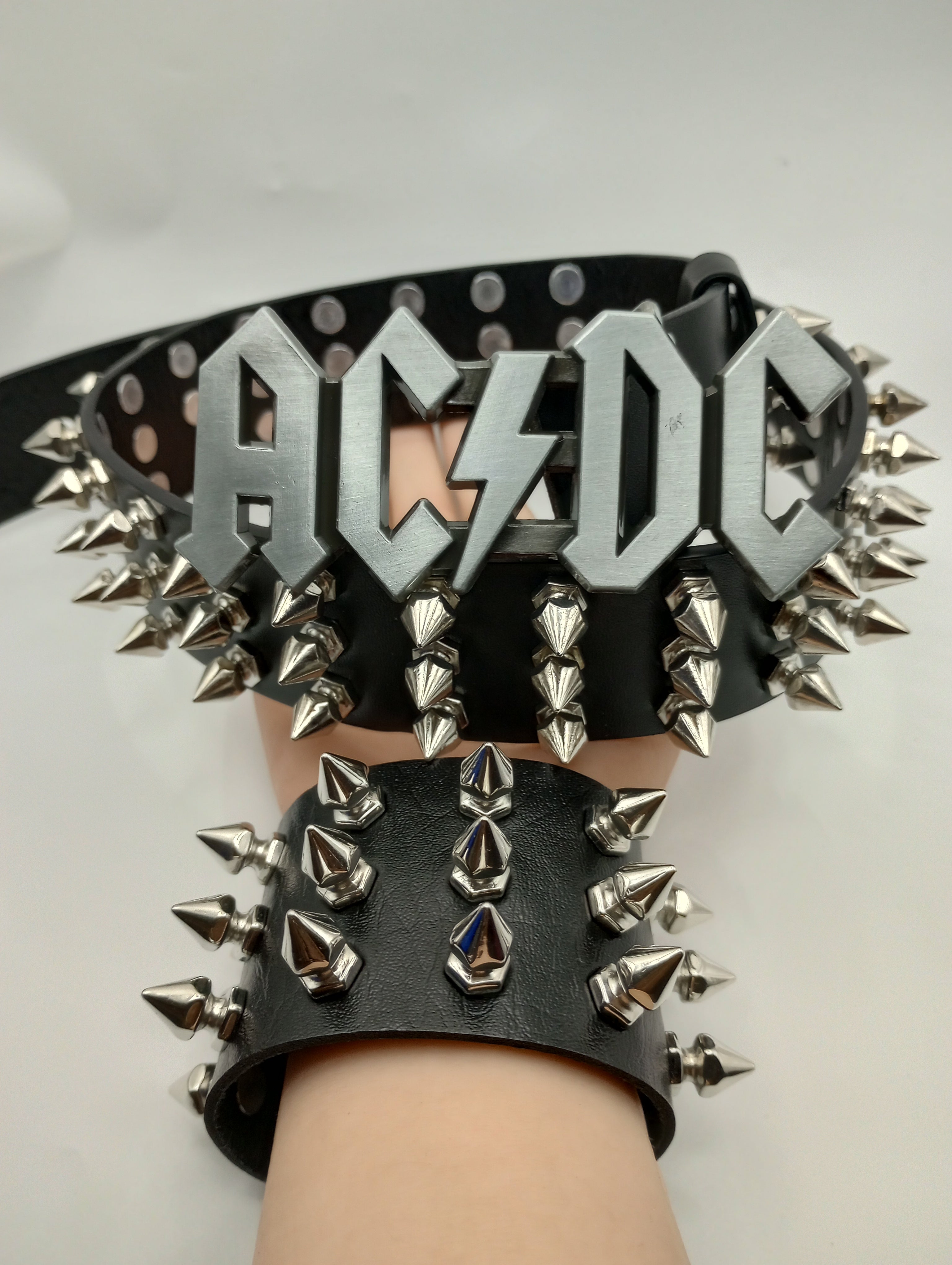 ACDC Rock Tree Spiked Belt