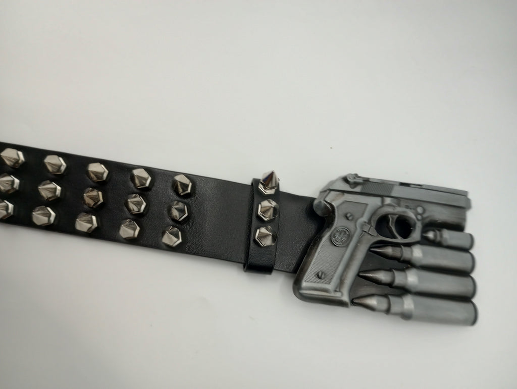 Gun Bullet Tree Spiked Belt