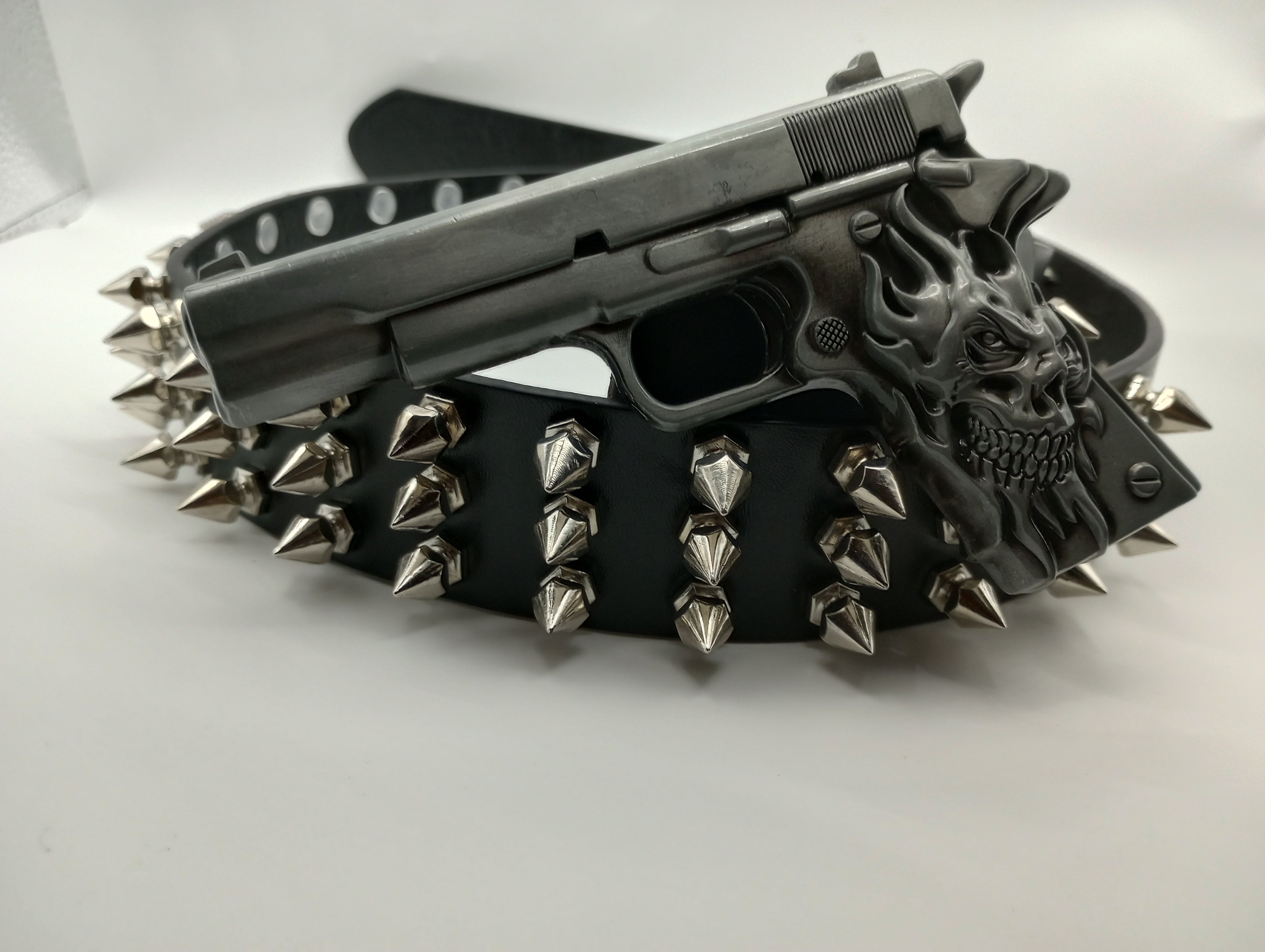 Gun Bullet Tree Spiked Belt