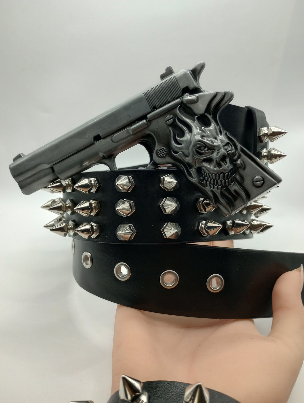 Gun Bullet Tree Spiked Belt