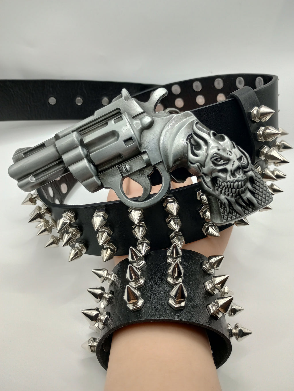 Gun Bullet Tree Spiked Belt