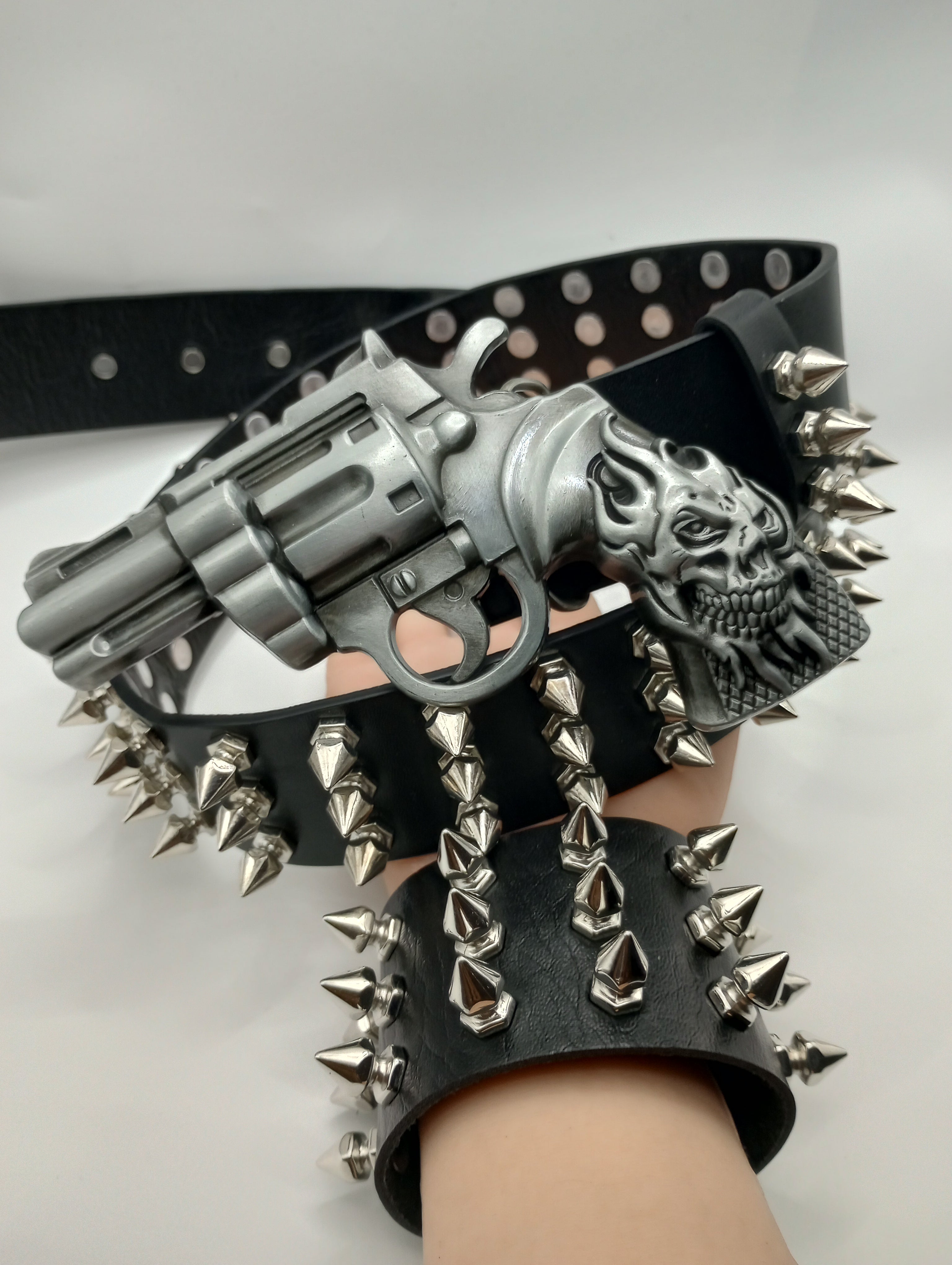 Gun Bullet Tree Spiked Belt