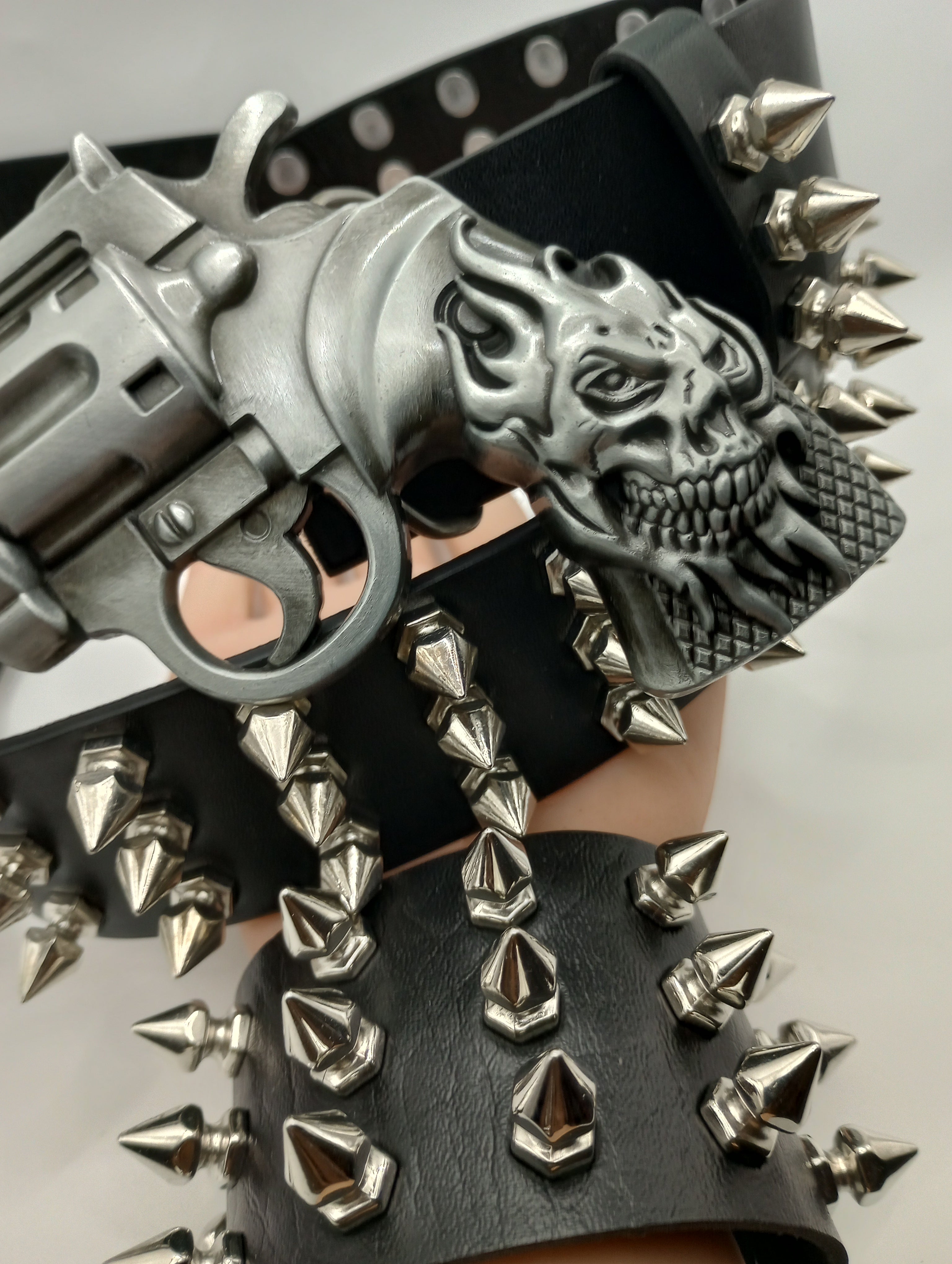Gun Bullet Tree Spiked Belt