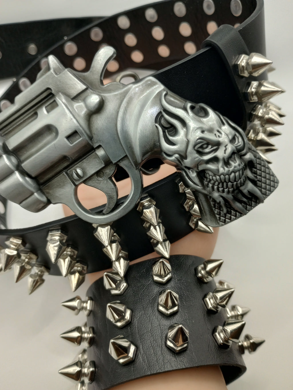 Gun Bullet Tree Spiked Belt
