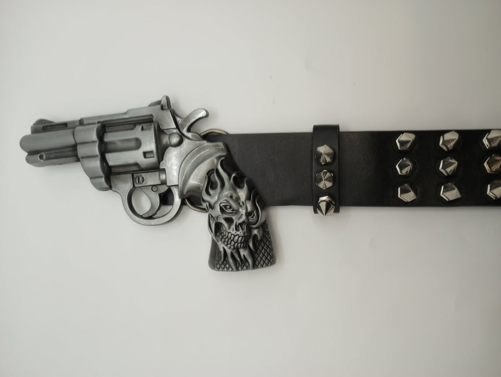 Gun Bullet Tree Spiked Belt