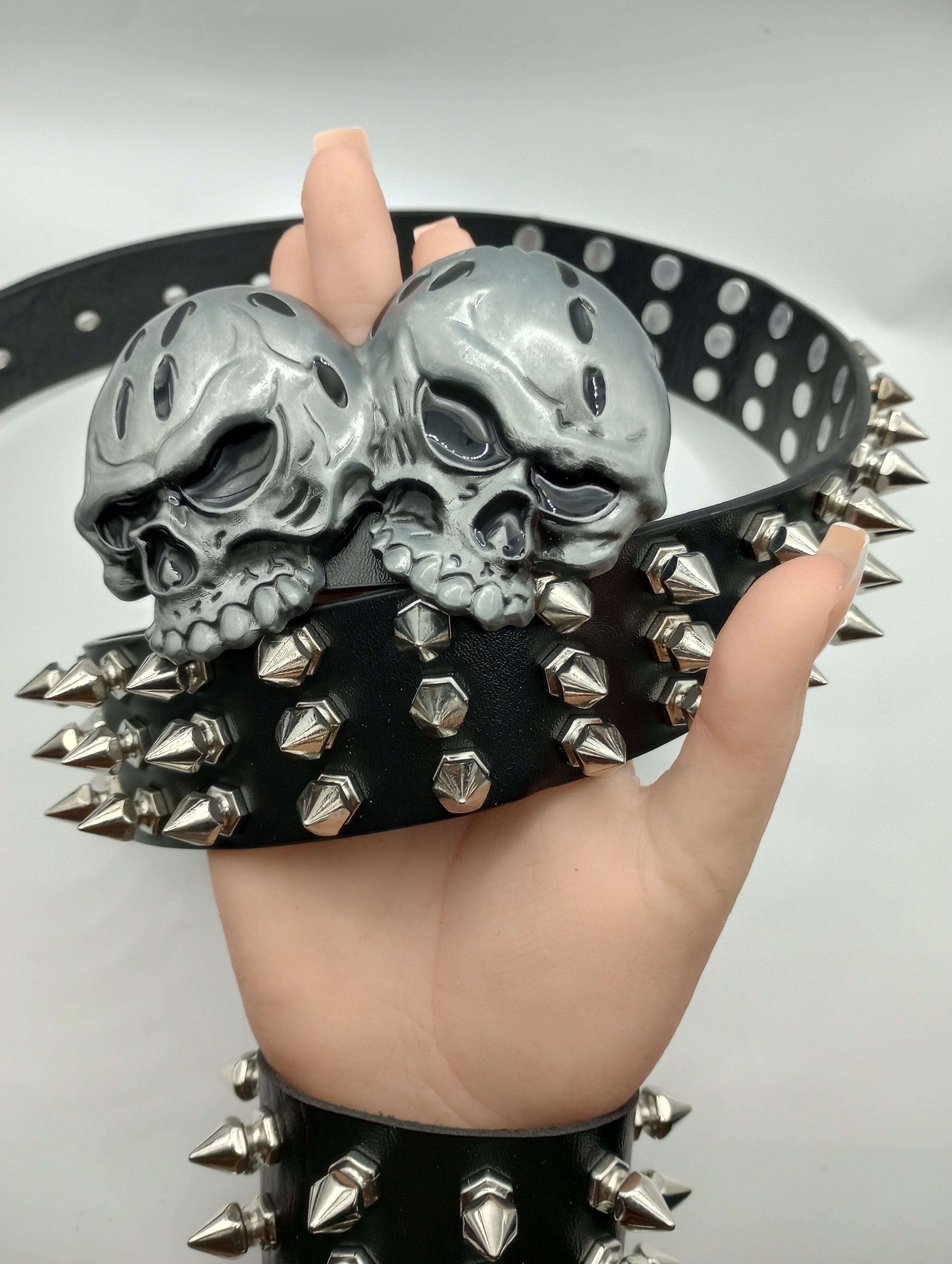 Skull Tree Spiked Belt
