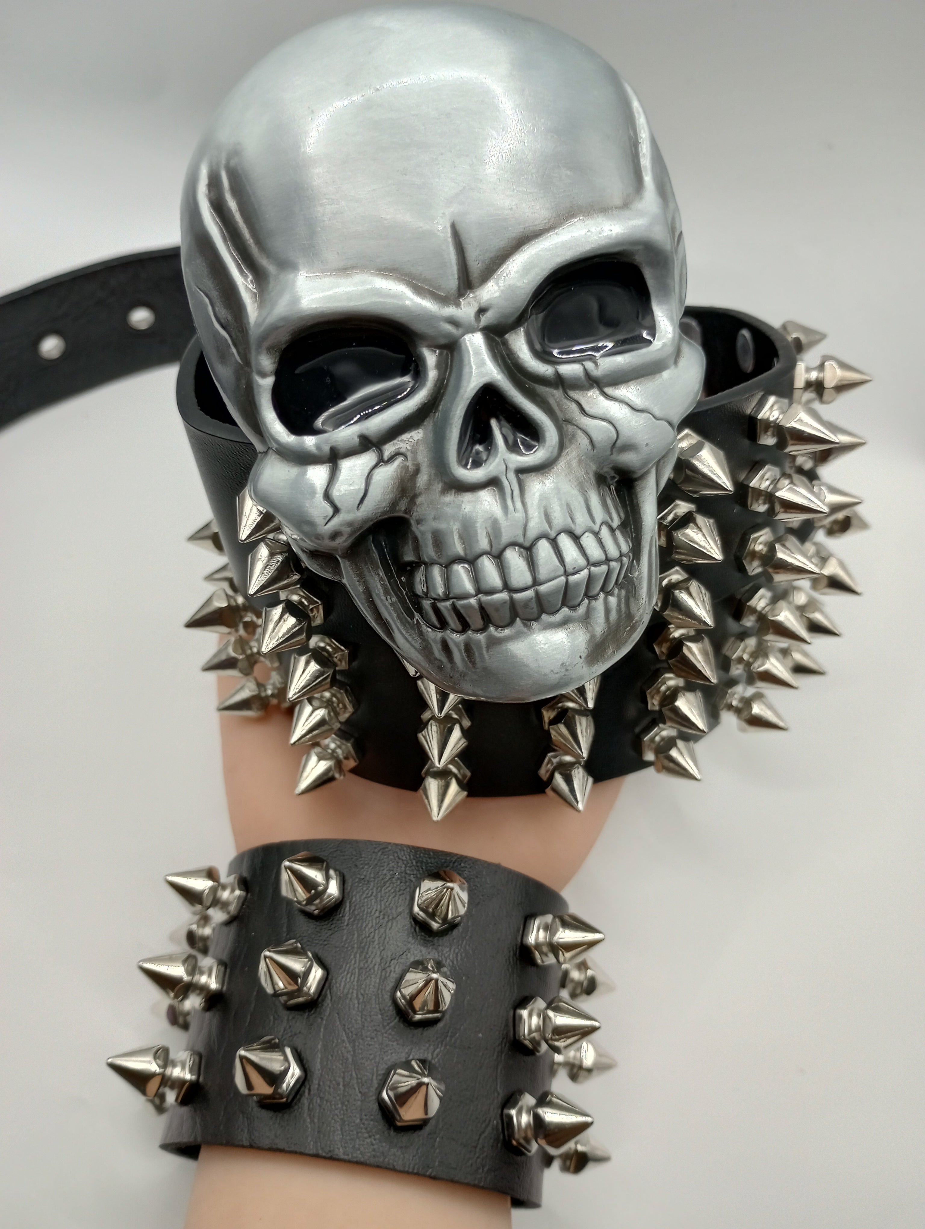Skull Tree Spiked Belt