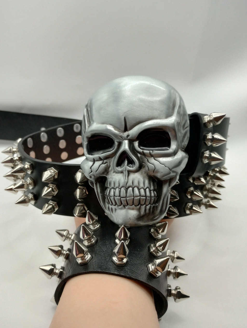 Skull Tree Spiked Belt