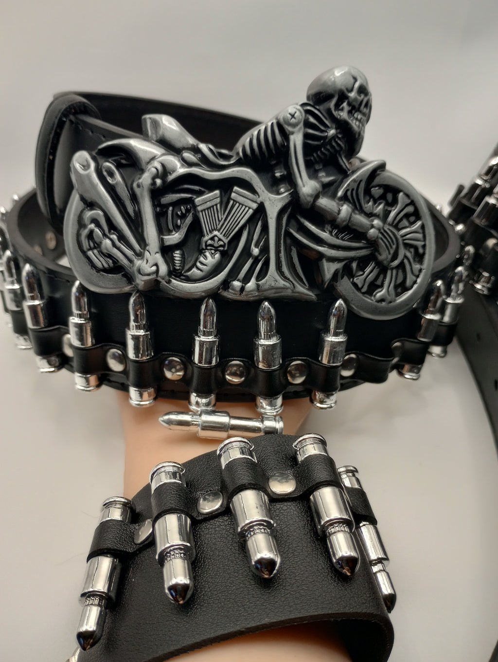 Bullet Skeleton Motorcycle Belt