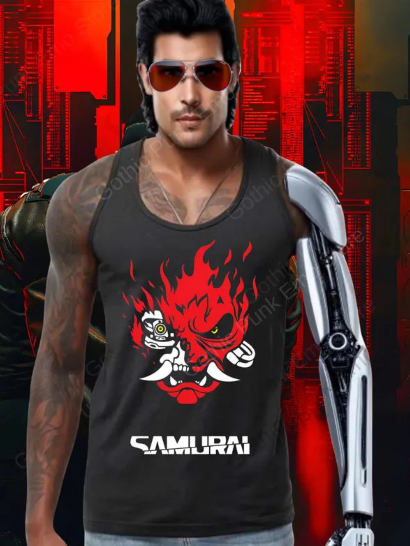 Johnny Silverhand Tank Top: Cyberpunk 2077