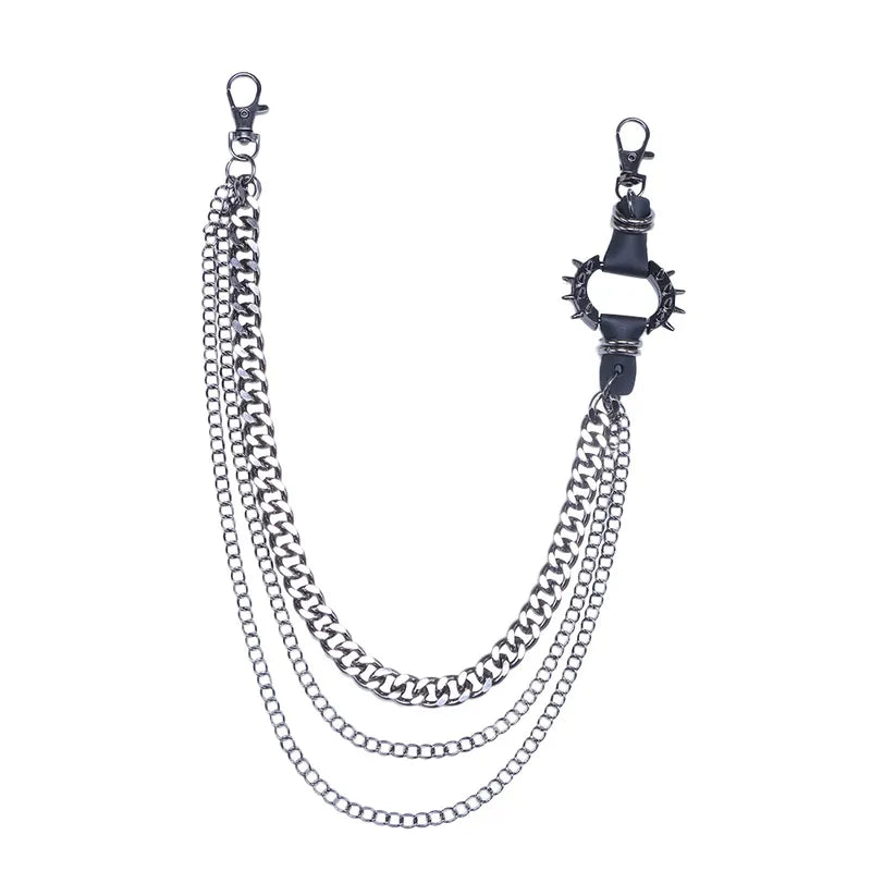 Spiked O Ring Pants Chain