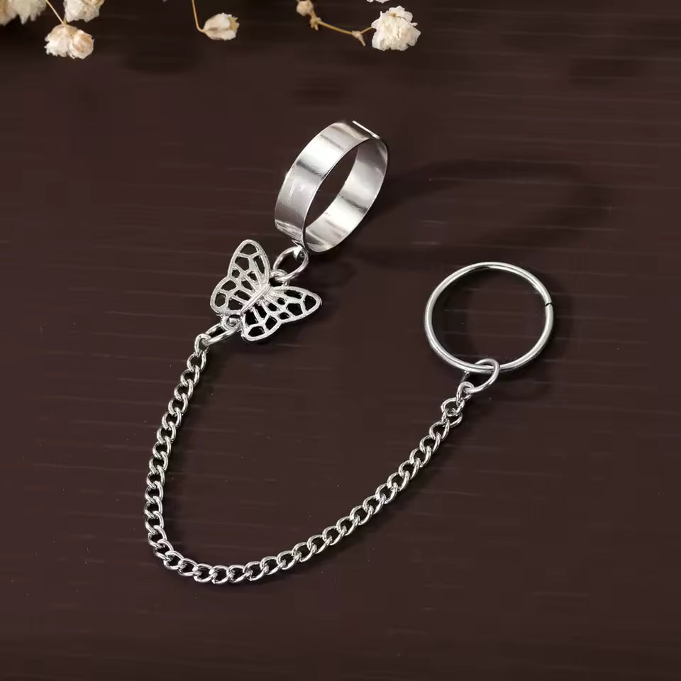 Kurapika Butterfly Chain Ring Anime Cosplay