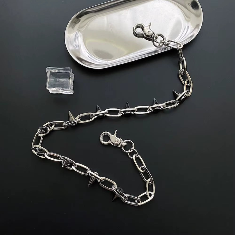 Spiked Punk Wallet Chain Emo