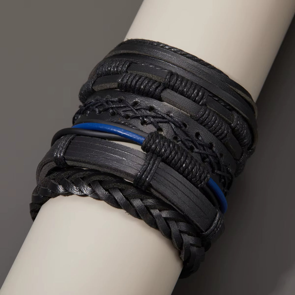 Black Navy-Blue Bracelet Set