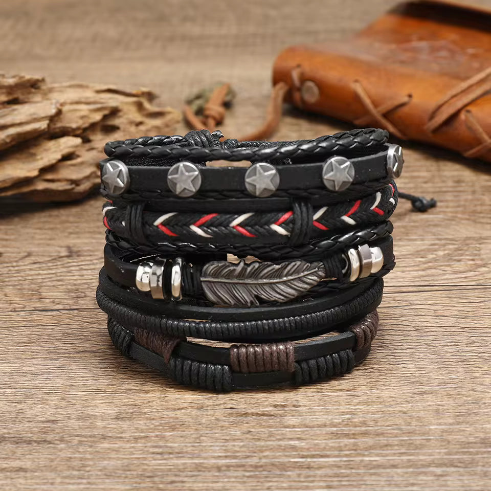 Leaf Star Emo Bracelet Set
