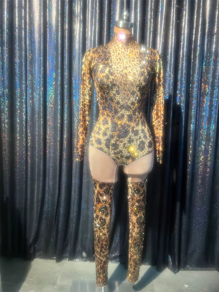 Beyonce Leopard Lyrical Jumpsuit