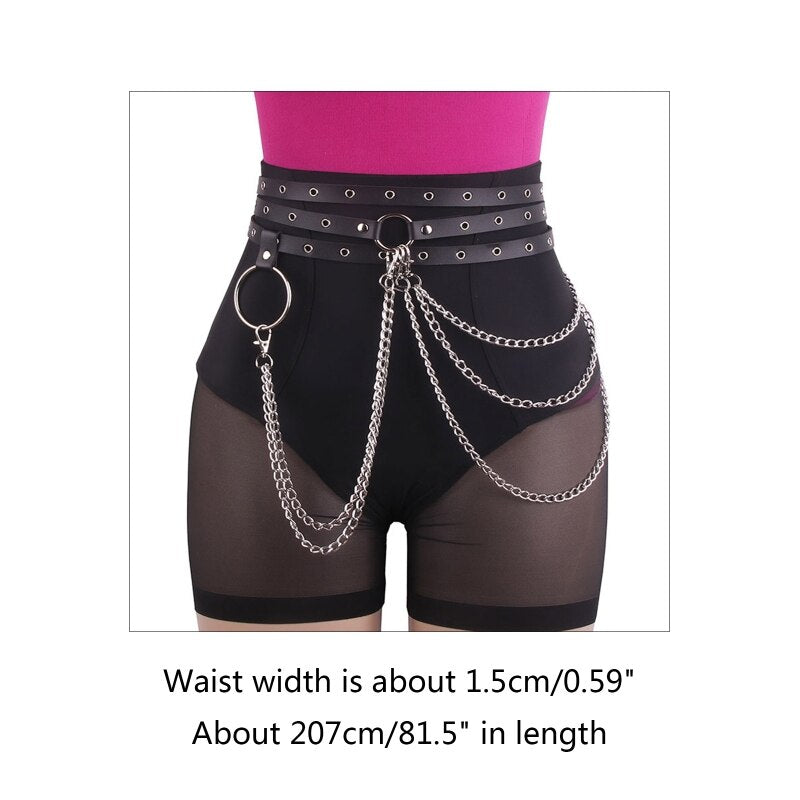 Black O-Ring Chain Belt