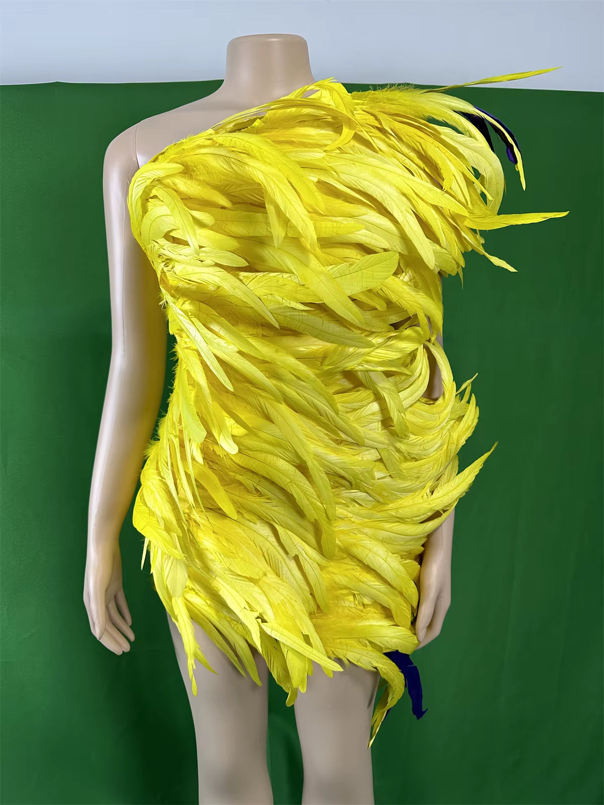 Yellow Feather Dress