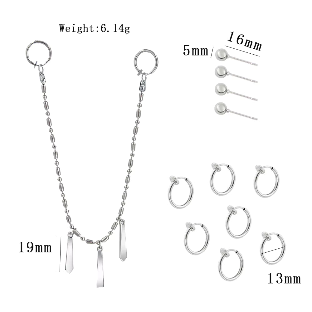 Lip to Ear Chain Anime Cosplay Jewelry 12pc