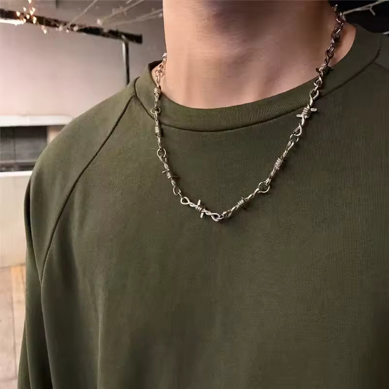 Barbed Wire Chain Necklace