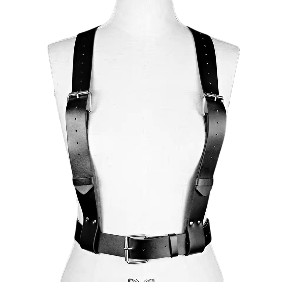 Vegan Leather Suspenders
