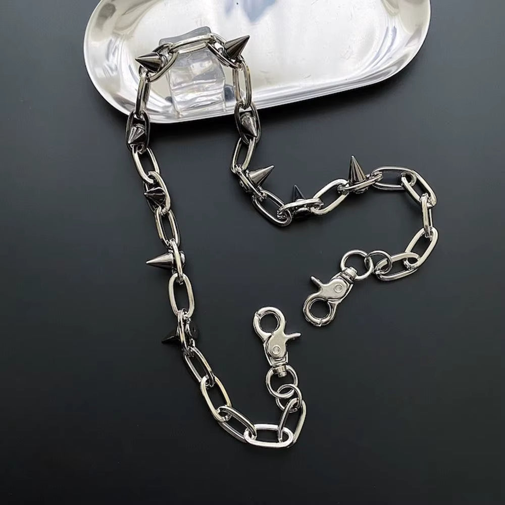 Spiked Punk Wallet Chain Emo