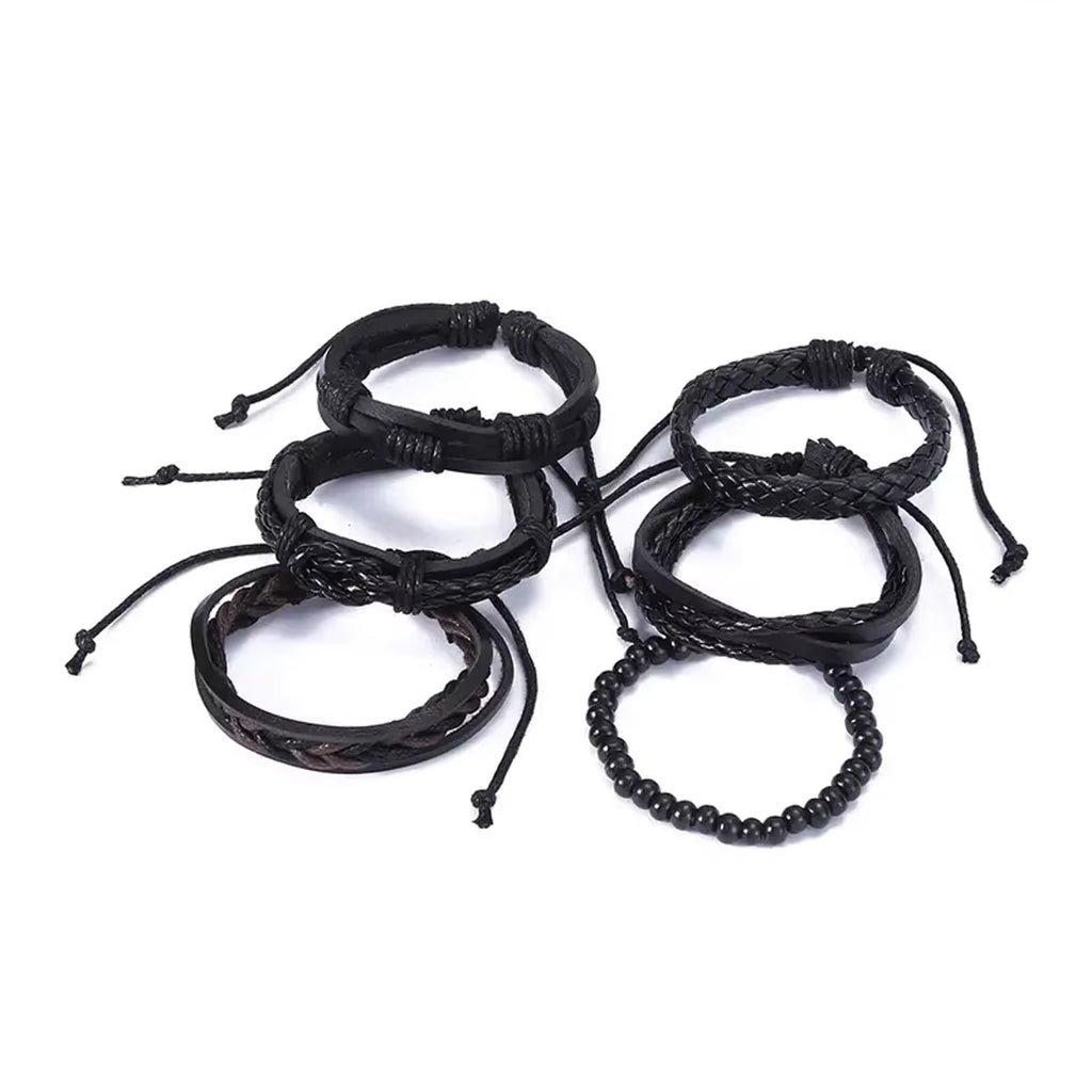 Black Brown Bracelet Set