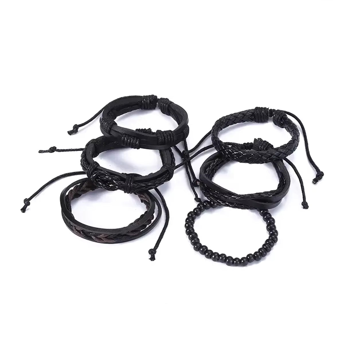 Black Brown Bracelet Set