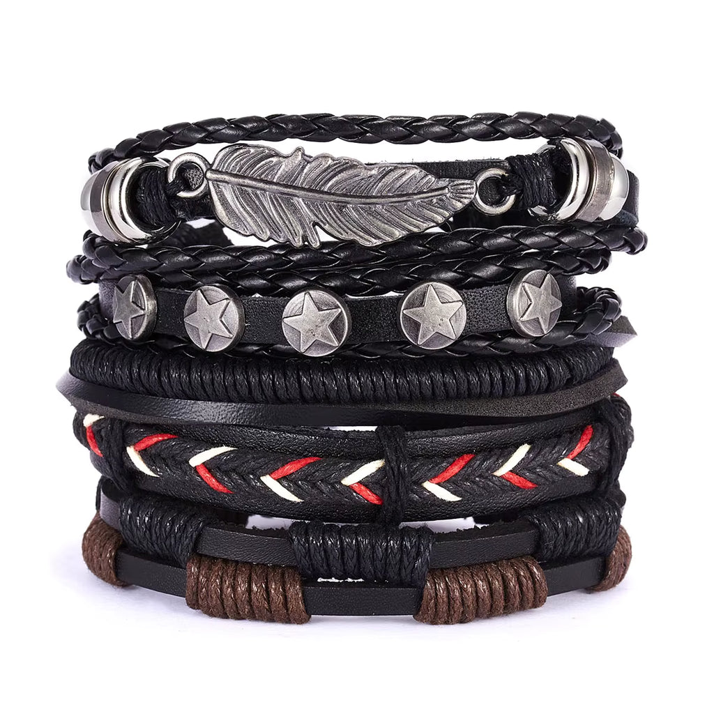 Leaf Star Emo Bracelet Set
