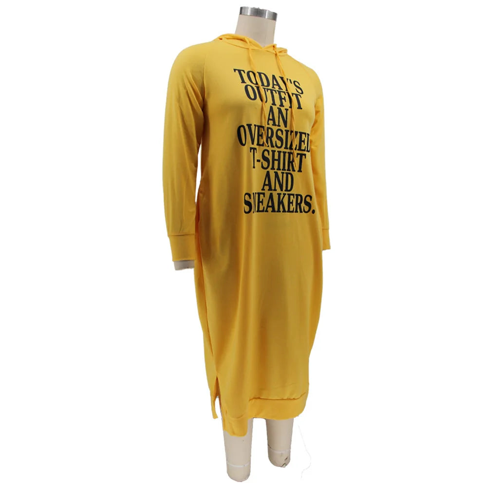 Plus Size Letter Hoodie
