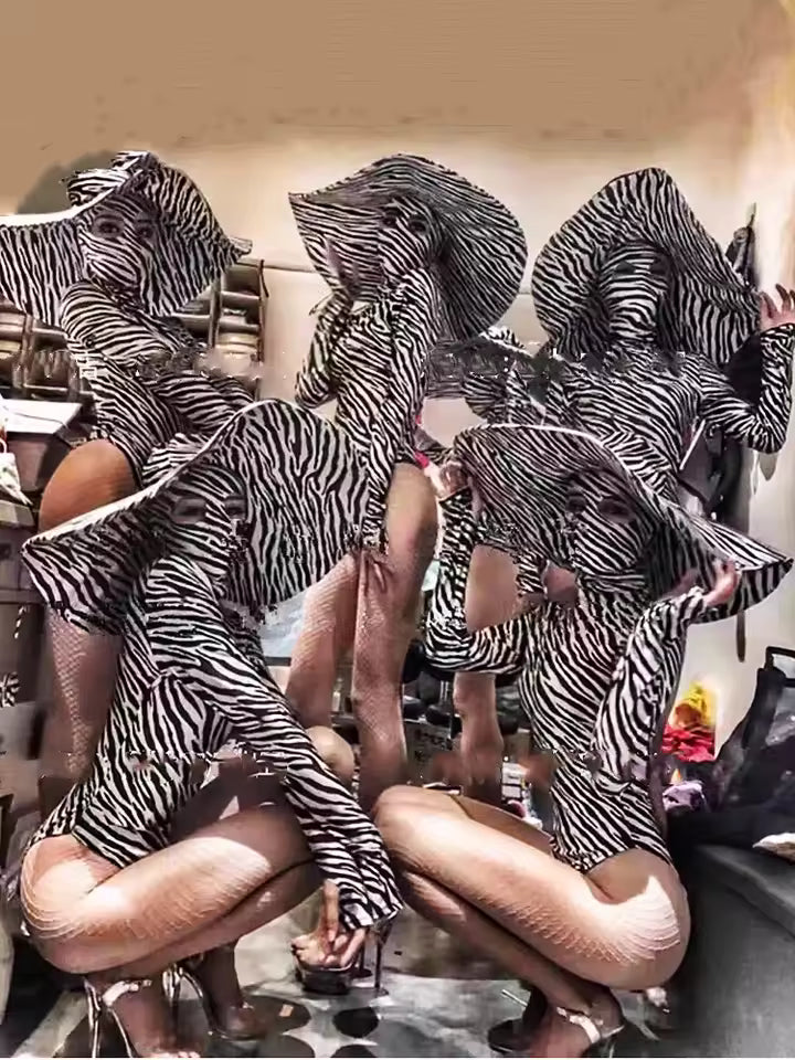 Drag Queen Zebra Hat Costume