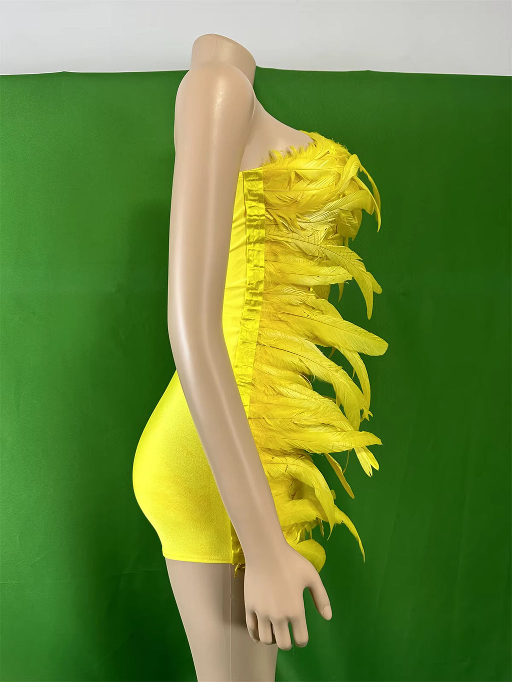Yellow Feather Dress
