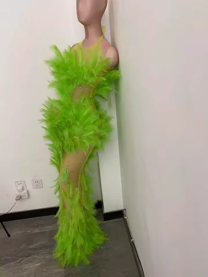 Drag Queen Feather Dress