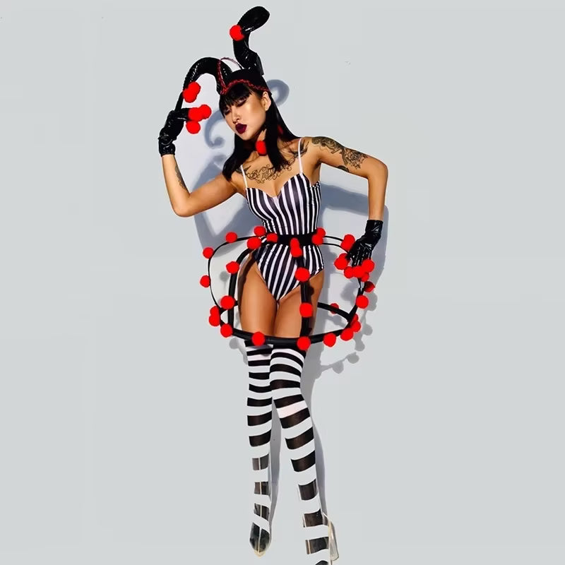 Caged Drag Queen Clown Core Costume