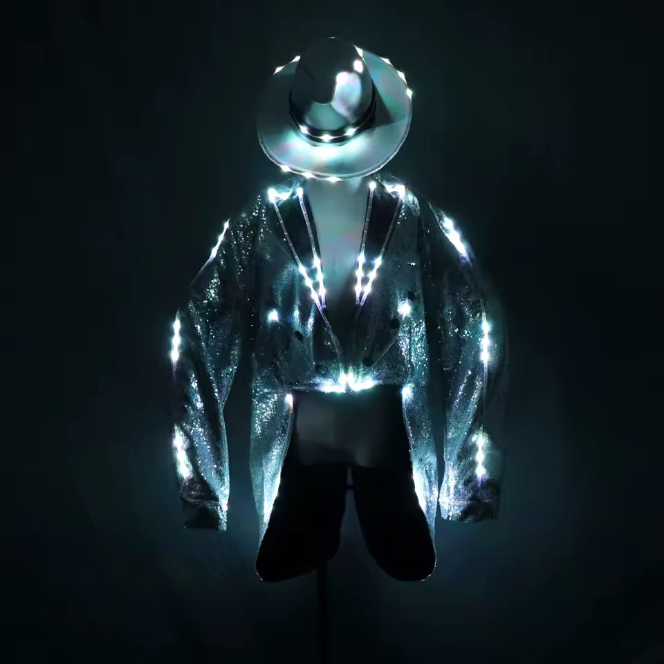 Sequin Party Festival Tuxedo Led Light Costume
