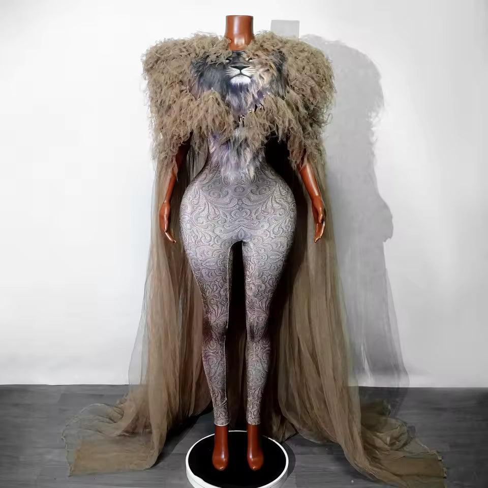 Lion Drag Queen 2pc Costume