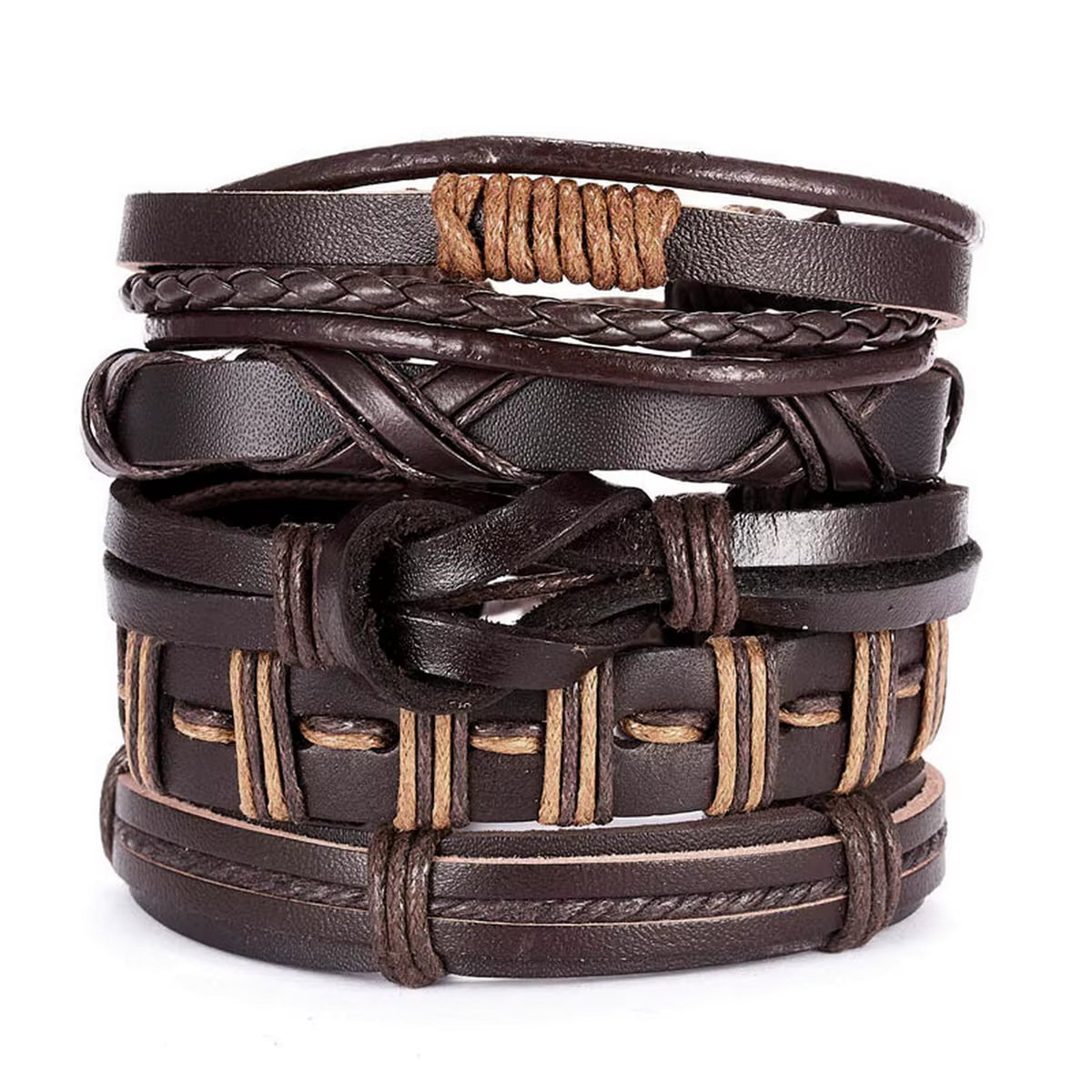 Brown Bracelet 6pc Set