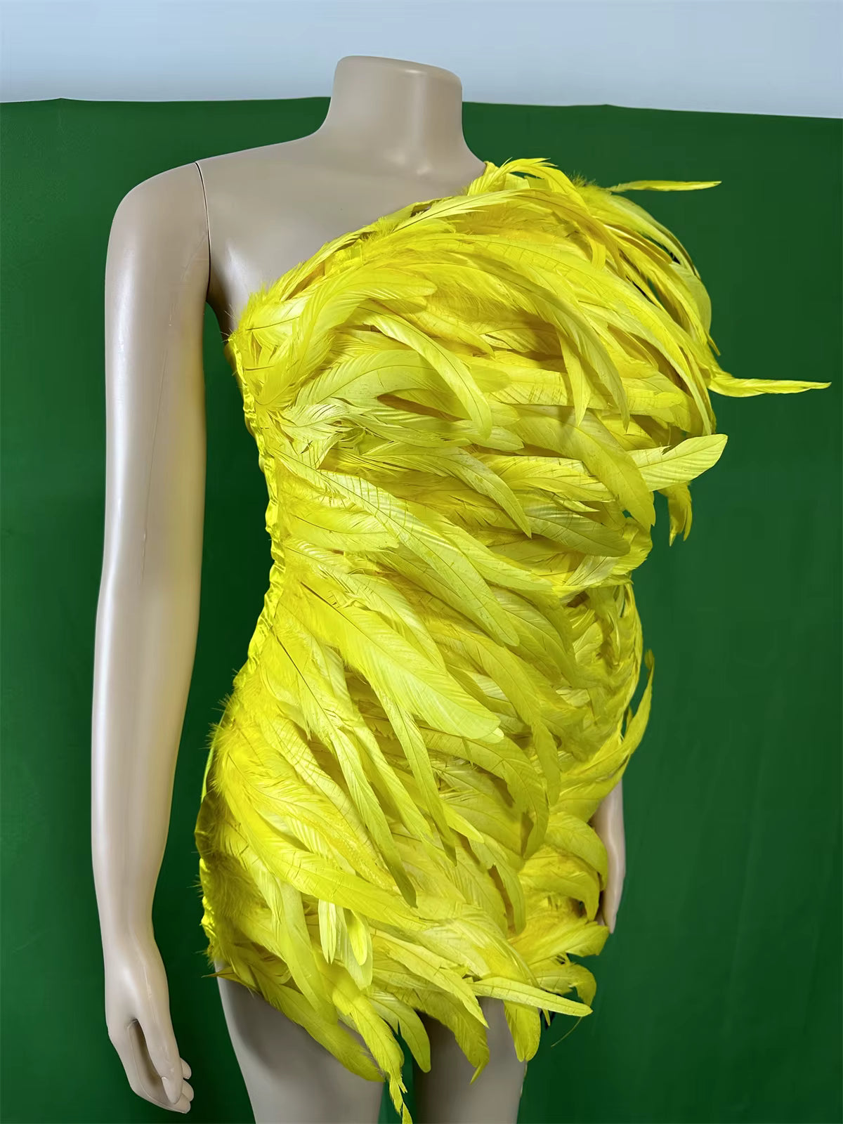 Yellow Feather Dress