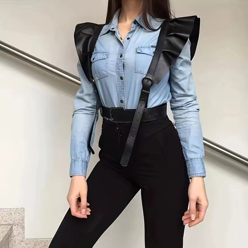 Ruffle Harness Corset Belt