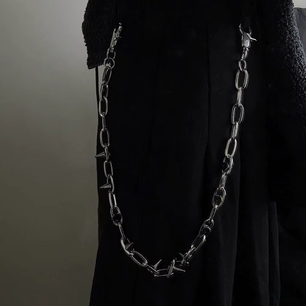 Spiked Punk Wallet Chain Emo