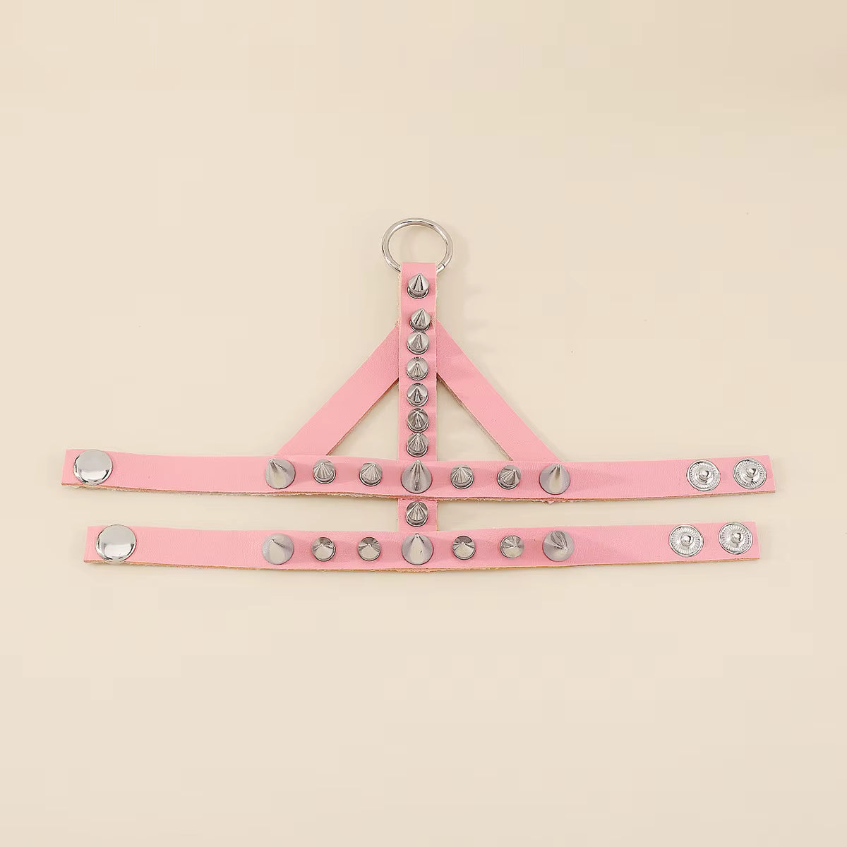 Pink Spiked Emo Bracelet