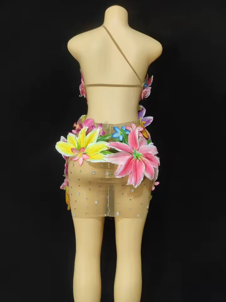 Flower Bikini Dress
