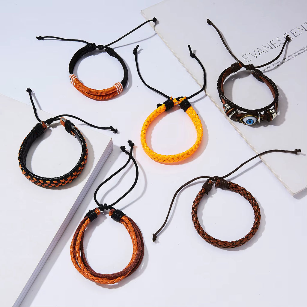 Orange 6pc Eye Bracelet